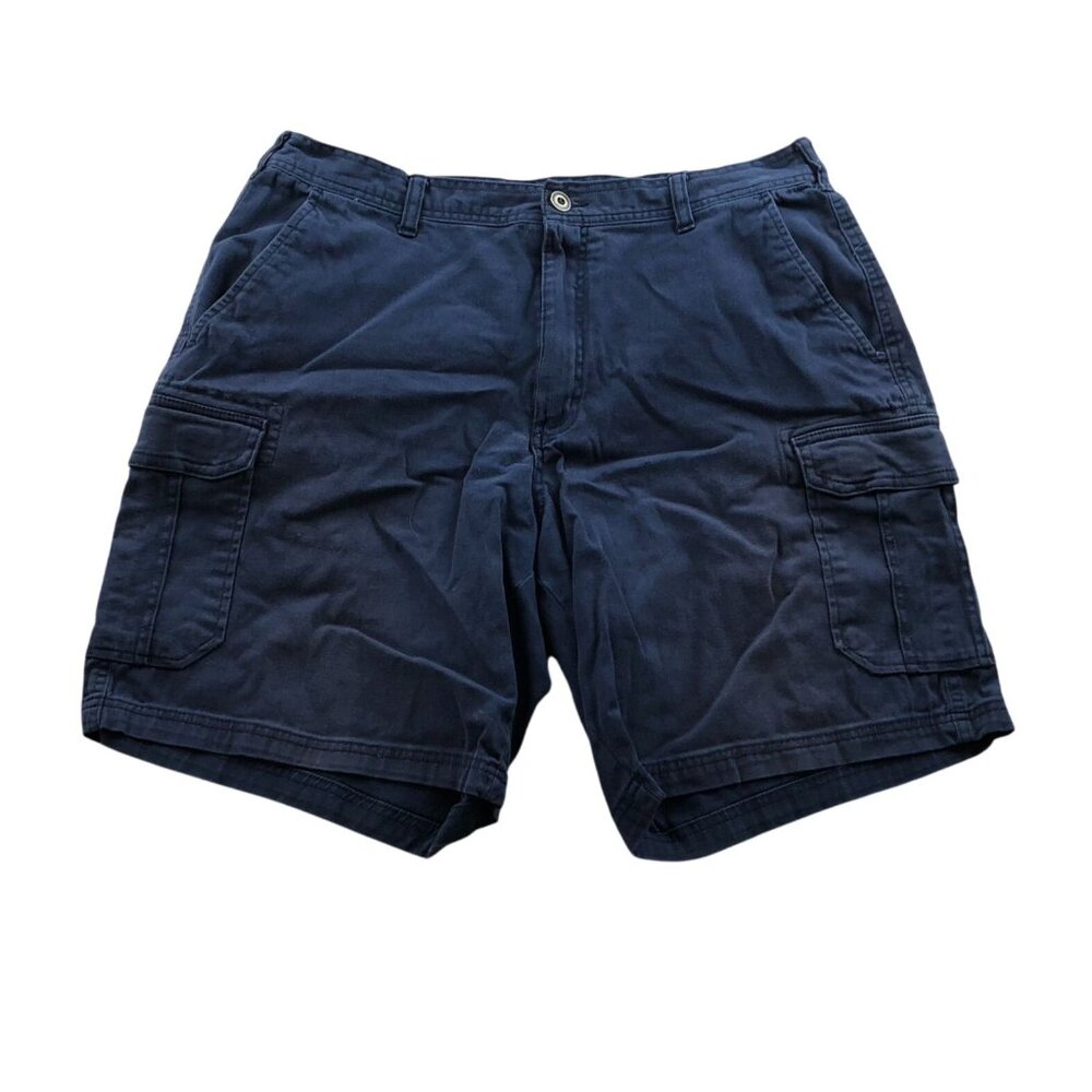 Berkley Jensen Mens Cargo Shorts Size 36W Casual Outdoors Summer Navy Classic